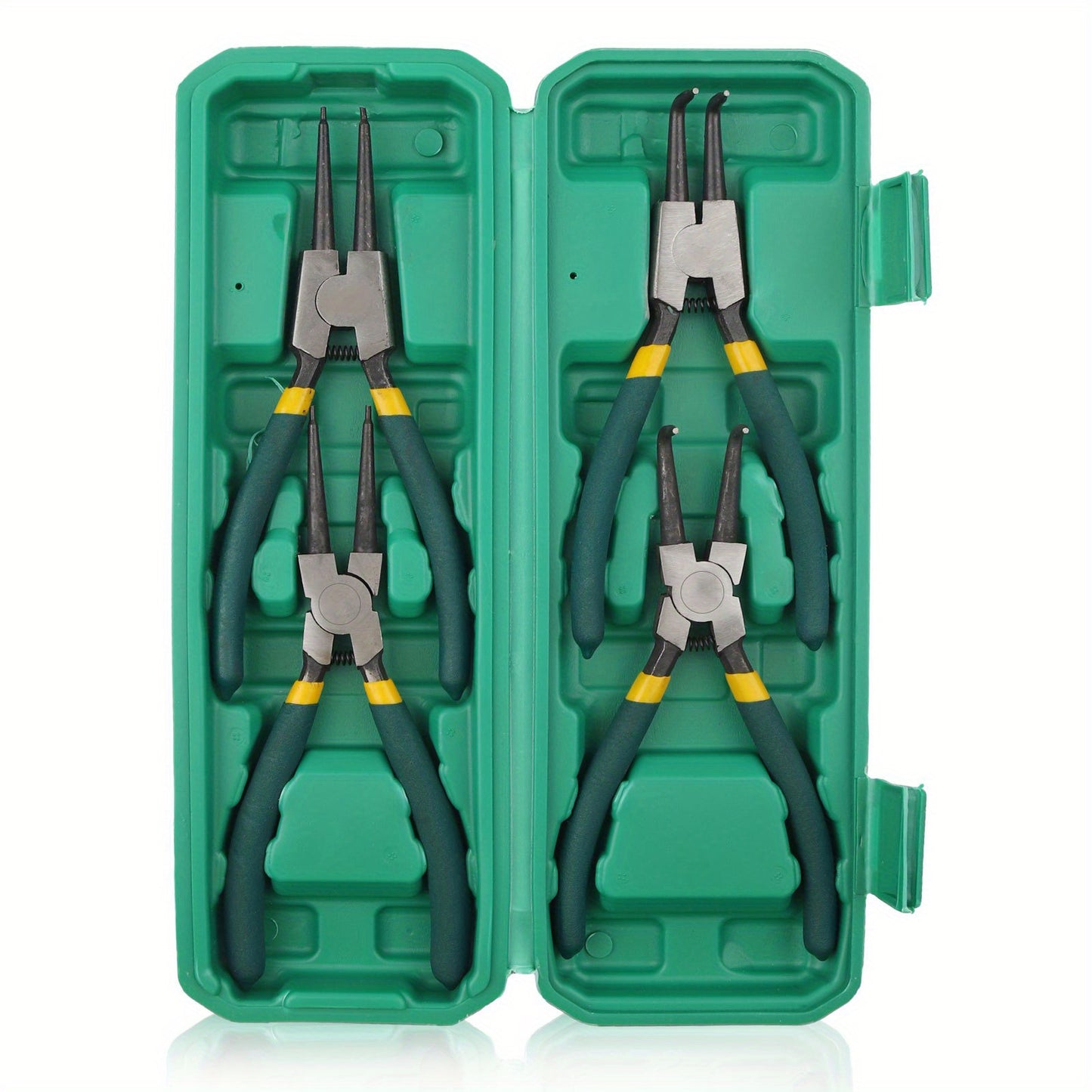 4 Pieces Snap Ring Pliers Set Heavy Duty Circlip Pliers Kit 7 Inch Snap Ring Removal Tool Retaining Straight Bent Lock Ring Pliers Set with Storage Case - Jimmys Supplies
