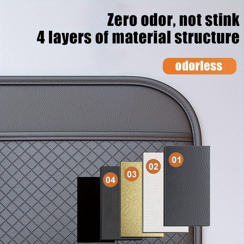 Car Seat Back Organizer Faux Leather Multi Compartment Storage Bag for Water Bottles Tablets Laptops and Accessories Black - Jimmys Supplies