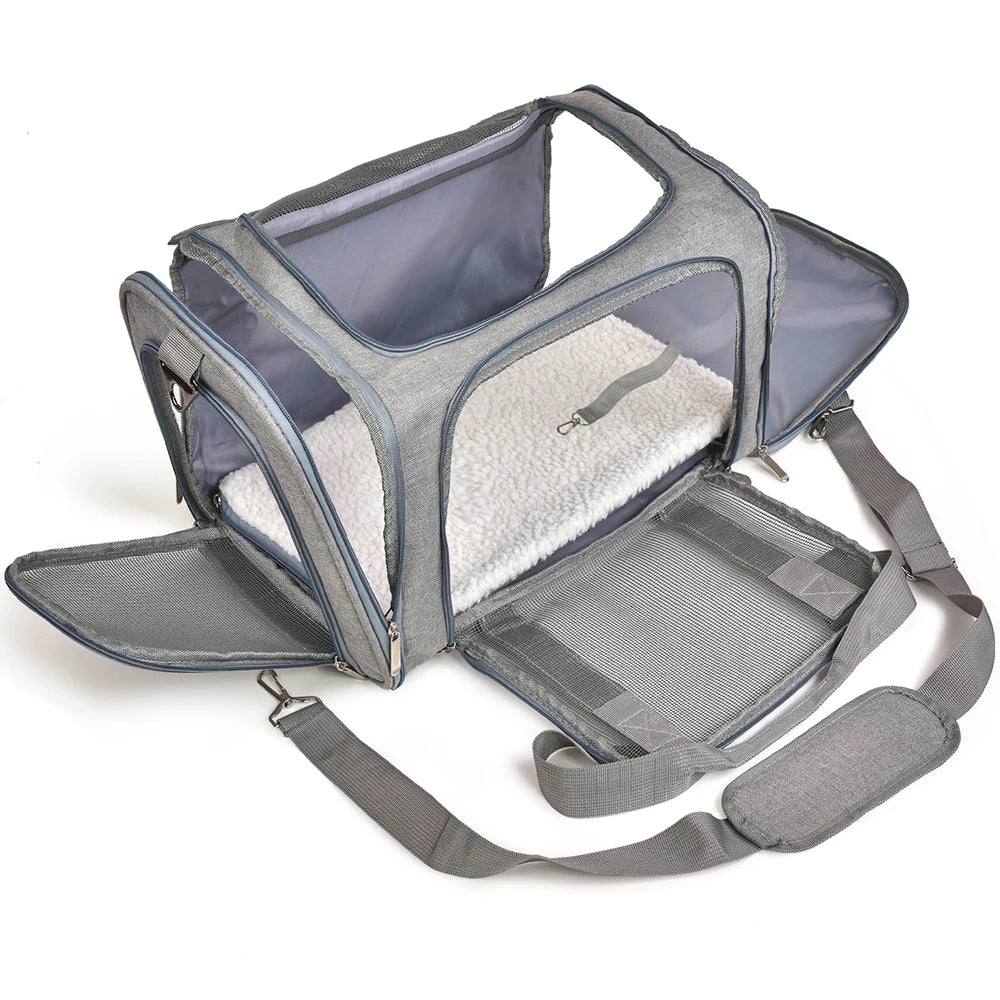 Dog Carrier Bag Soft Side Backpack Cat Pet Carriers Airline Approved - Jimmys Supplies