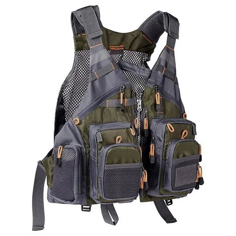 Breathable Fishing Vest Outdoor Sports Fly Swimming Adjustable Vest Fishing Tackle