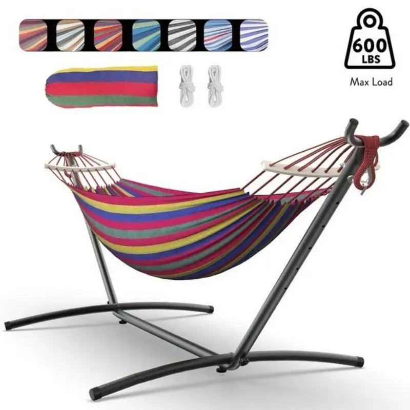 Gyroor Hammock with Adjustable Stand- Stylish Hammock Bed w/Storage Bag, 600lb Capacity - Jimmys Supplies