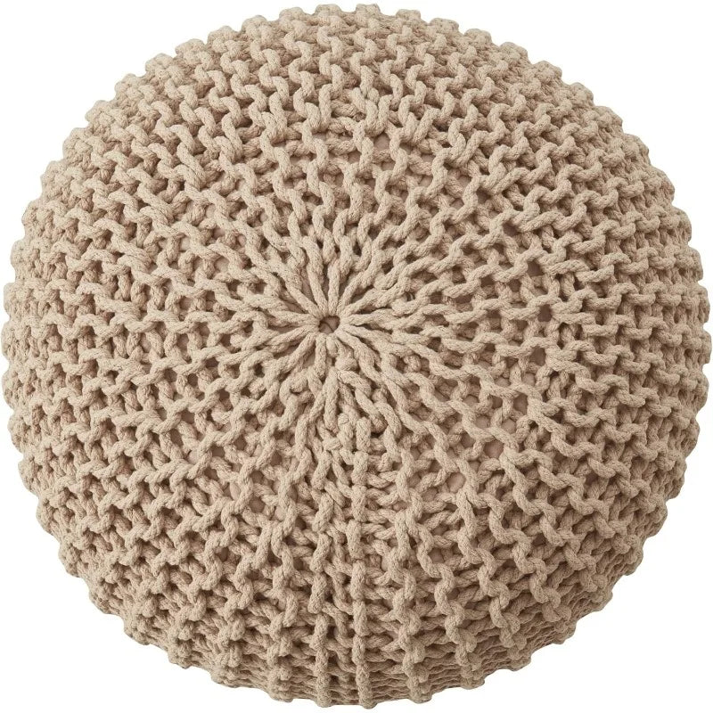 Pouf Ottoman Foot Rest Stuffed 20 Inch Cozy Cotton Pouf - Jimmys Supplies
