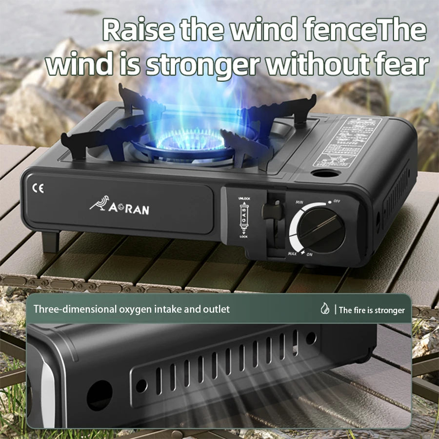 Cassette Stove Household Outdoor Portable Stove Grill 2900W High Fire Gas Stove Suitable for Outdoor Camping Kitchen Barbecue - Jimmys Supplies