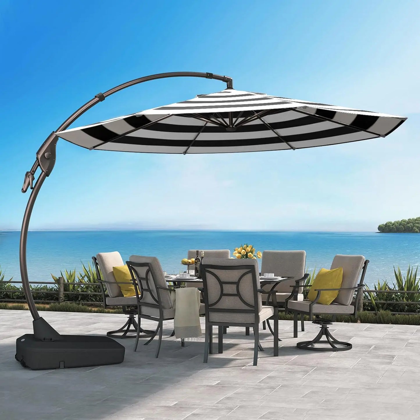 Grand Patio 11FT Cantilever Umbrella with Base for Outdoors - Jimmys Supplies