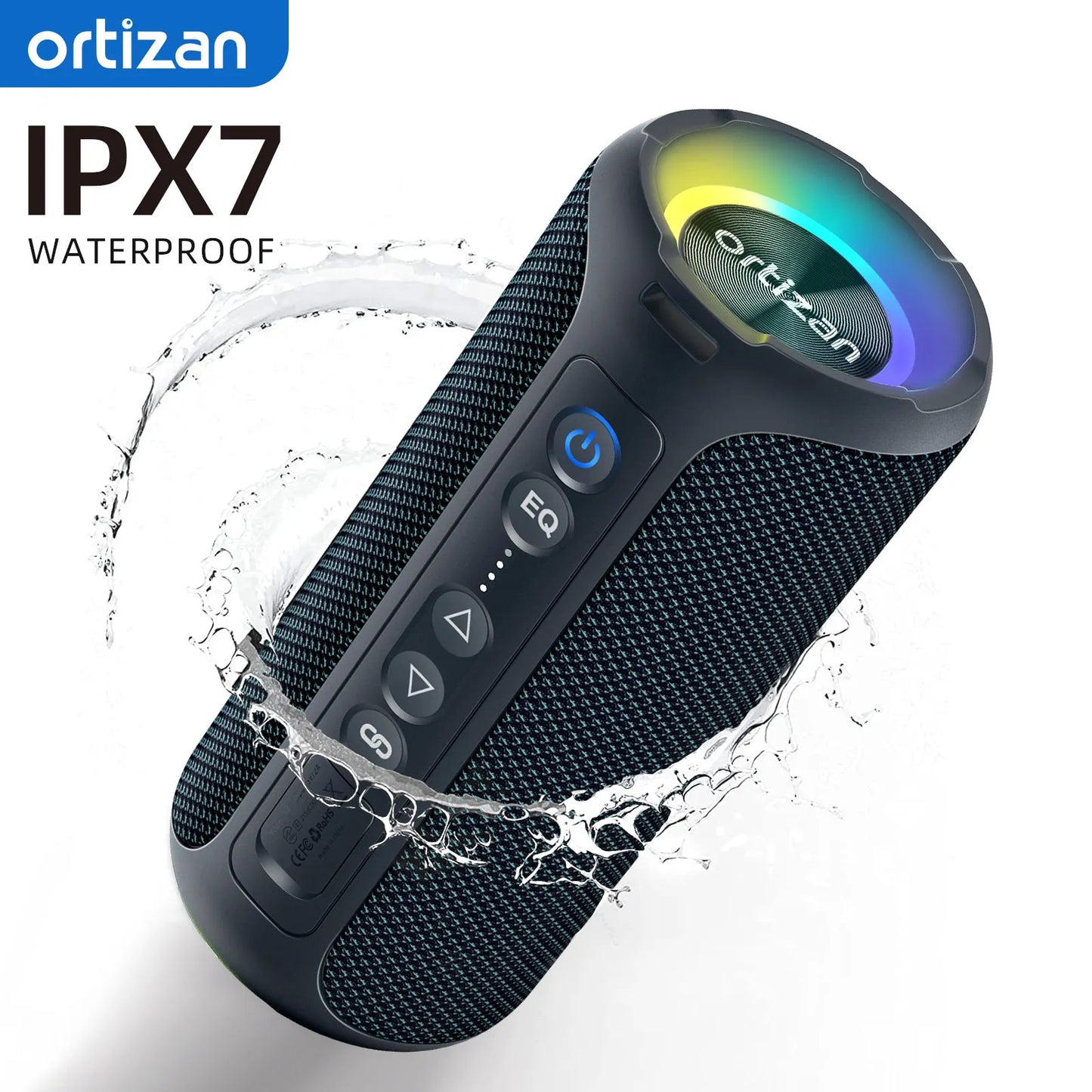 Ortizan Bluetooth Speakers 40W Enhanced Bass Portable Outdoor Wireless Speaker 30Hrs IP7 Waterproof Shower Speaker Bluetooth 5.3 - Jimmys Supplies