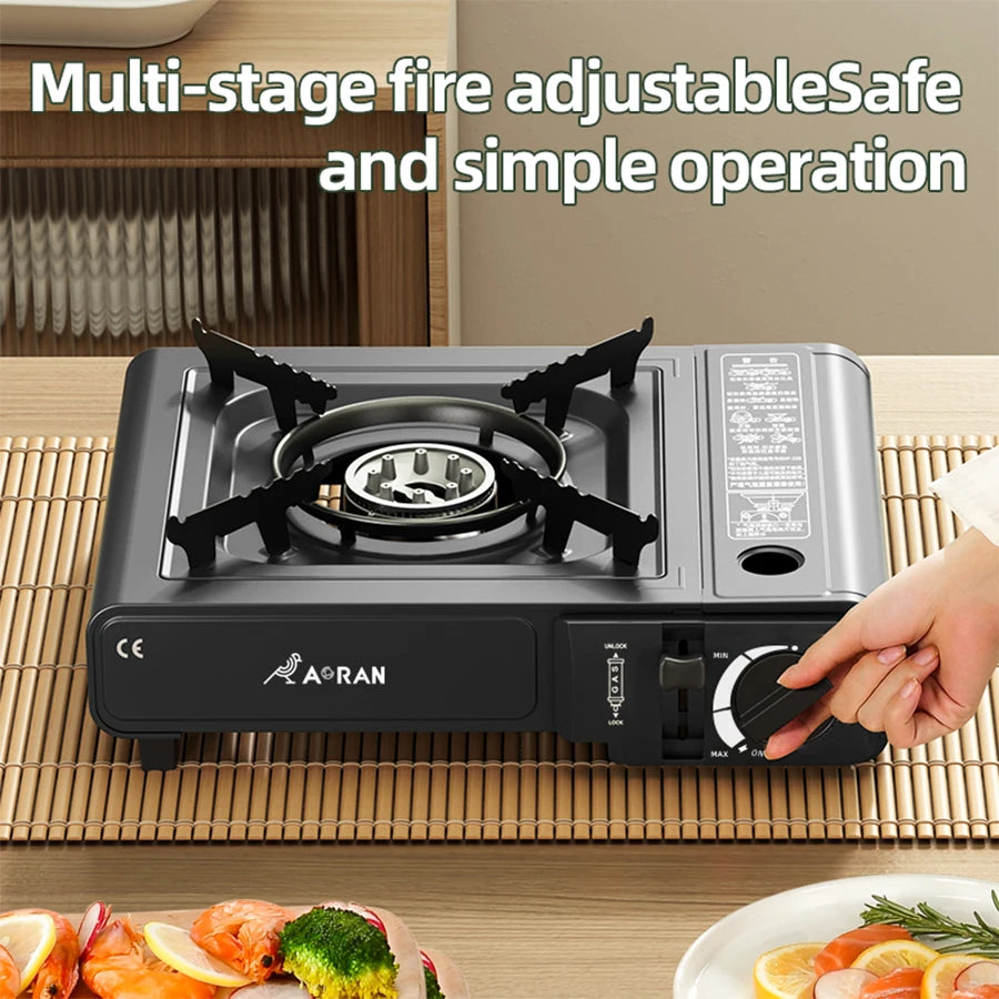 Cassette Stove Household Outdoor Portable Stove Grill 2900W High Fire Gas Stove Suitable for Outdoor Camping Kitchen Barbecue - Jimmys Supplies