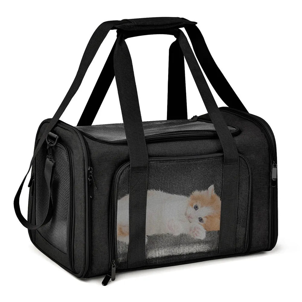 Dog Carrier Bag Soft Side Backpack Cat Pet Carriers Airline Approved - Jimmys Supplies