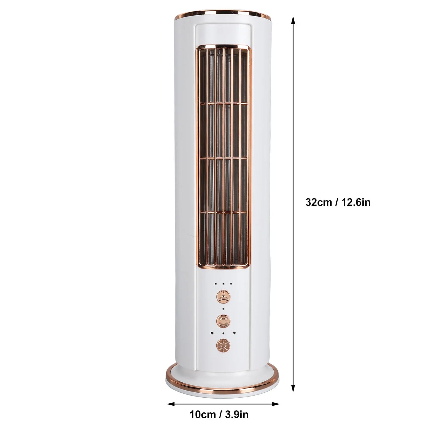 Summer Bladeless Desktop Fan Portable USB Rechargeable 3 Speed Wind Tower Fan with Remote Control for Home and Office - Jimmys Supplies