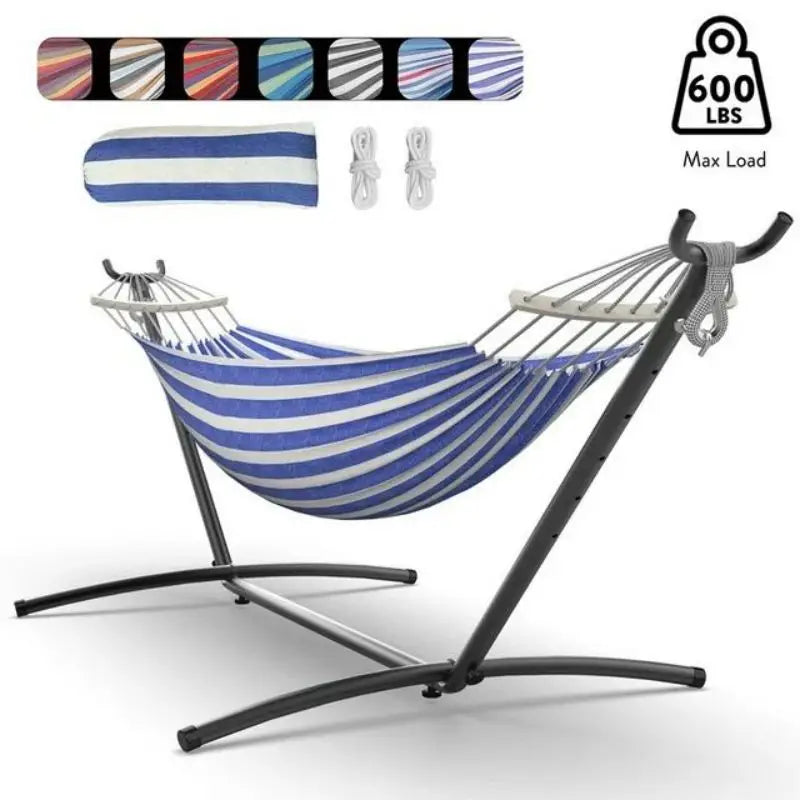 Gyroor Hammock with Adjustable Stand- Stylish Hammock Bed w/Storage Bag, 600lb Capacity - Jimmys Supplies