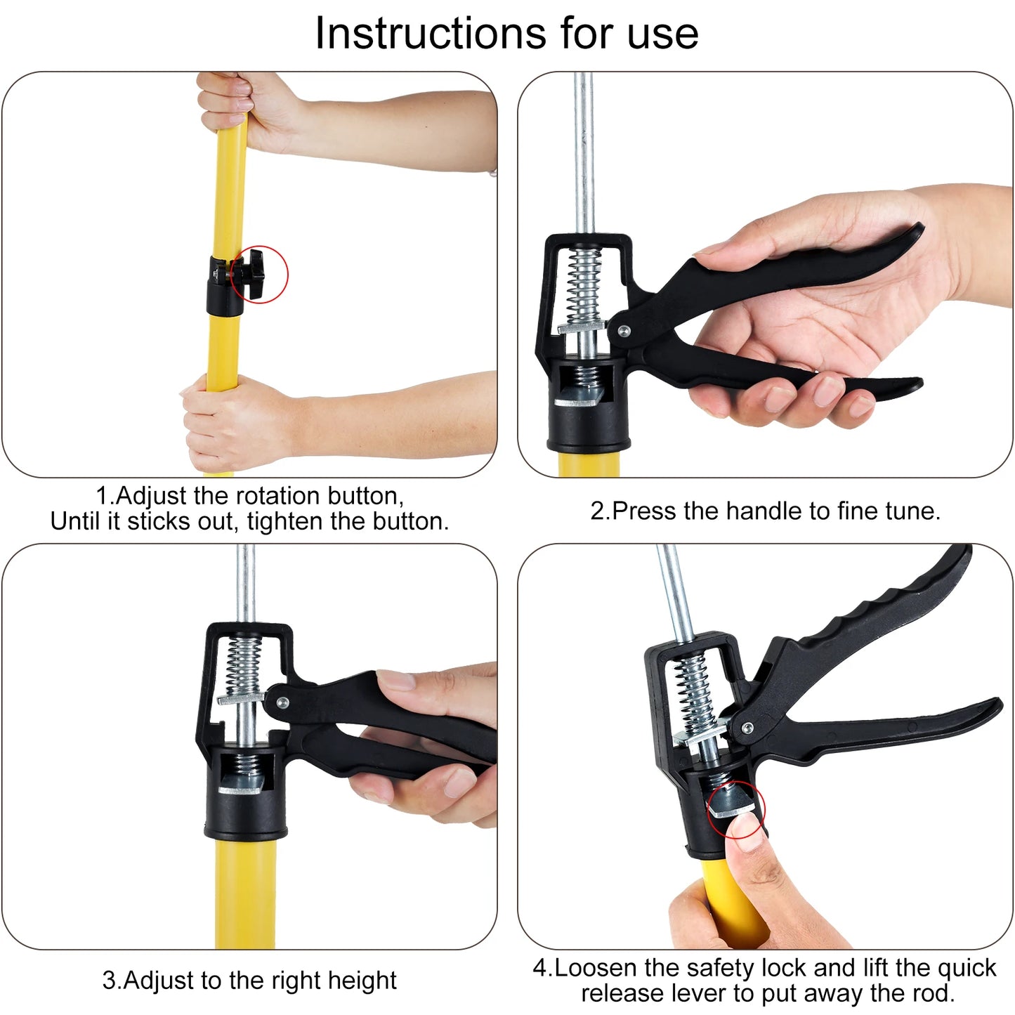 2Pcs Telescopic Support Rod Hand Lifting Jack Tool Set - Jimmys Supplies