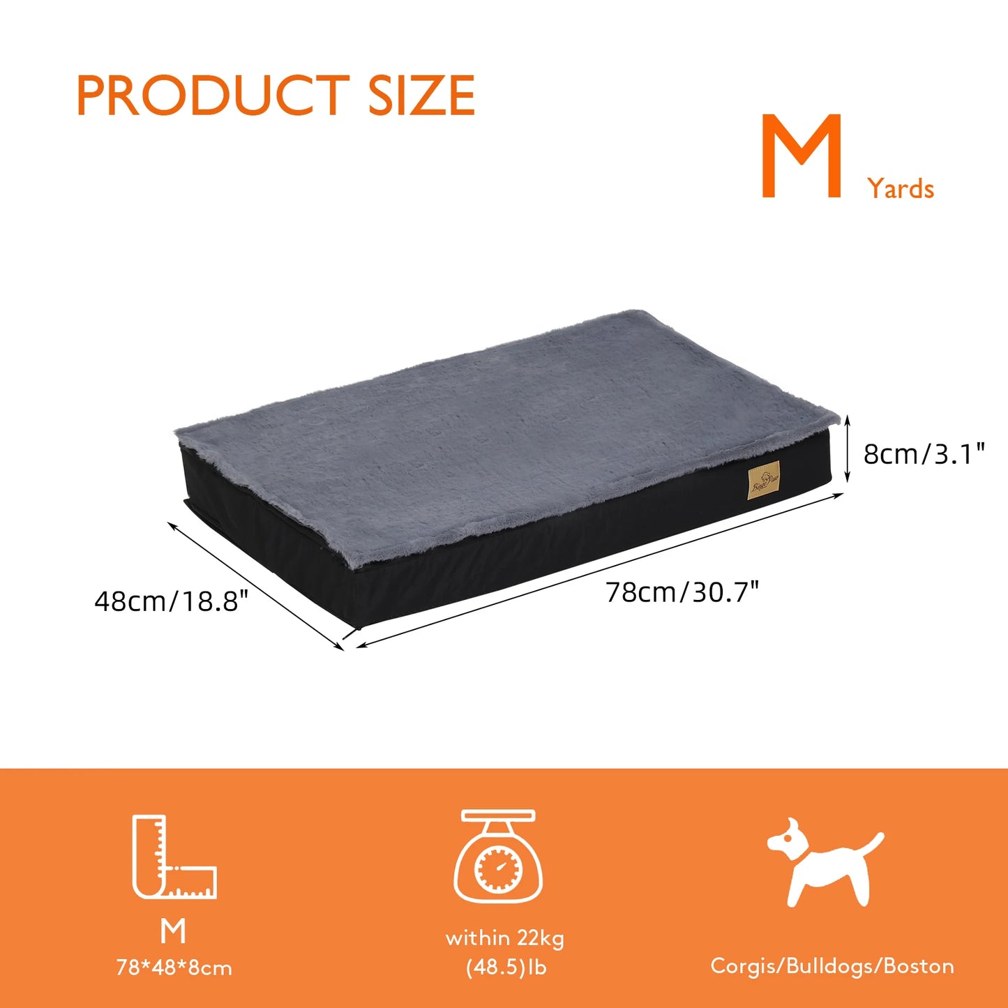 Washable Dog Beds for Large Dogs Orthopedic Sponge Foam Bed - Jimmys Supplies