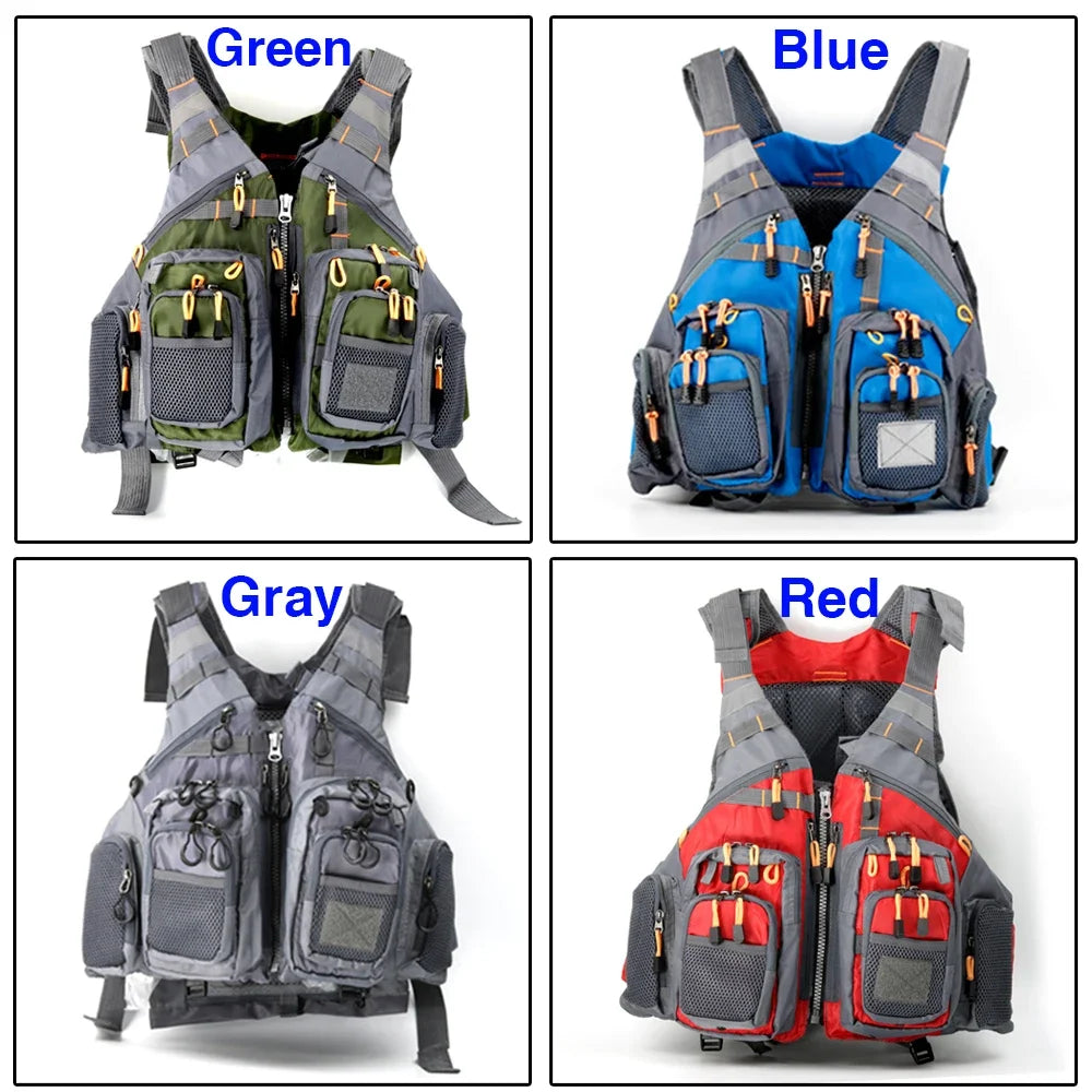 GHOTDA Fly Fishing Vest Polyester Outdoor Swimming Life Backpack for Carp Pesca - Jimmys Supplies