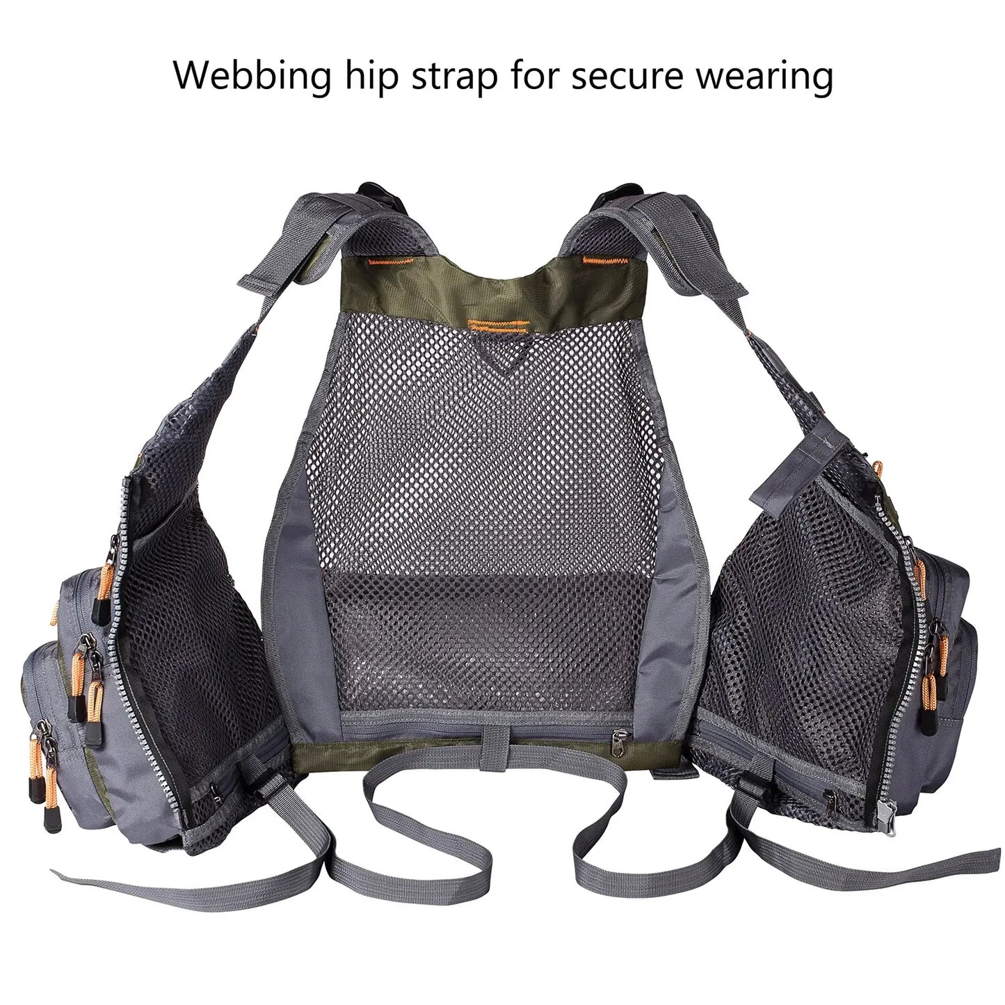Breathable Fishing Vest Outdoor Sports Mountaineering Hiking Cycling Adjustable Fly Fishing Swim Vest Fishing Tackle