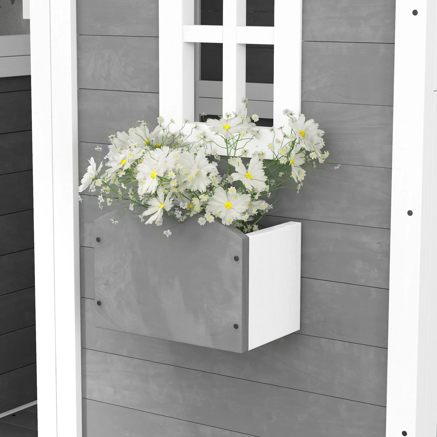 Outsunny Playhouse for Kids, Backyard Wooden Cottage - Jimmys Supplies