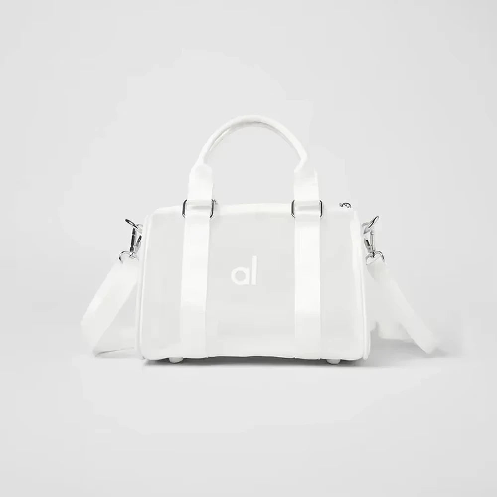 AL Women's Mini Sheer Duffle Trend Luxury Genuine Mesh Surface Shoulder Bag New Zipper Handheld Crossbody Small Bag - Jimmys Supplies