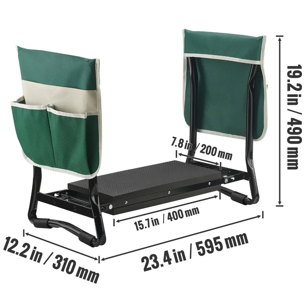 Outdoor yard gardening kneeling mat and foldable garden stool, gardening stool with equipment bag