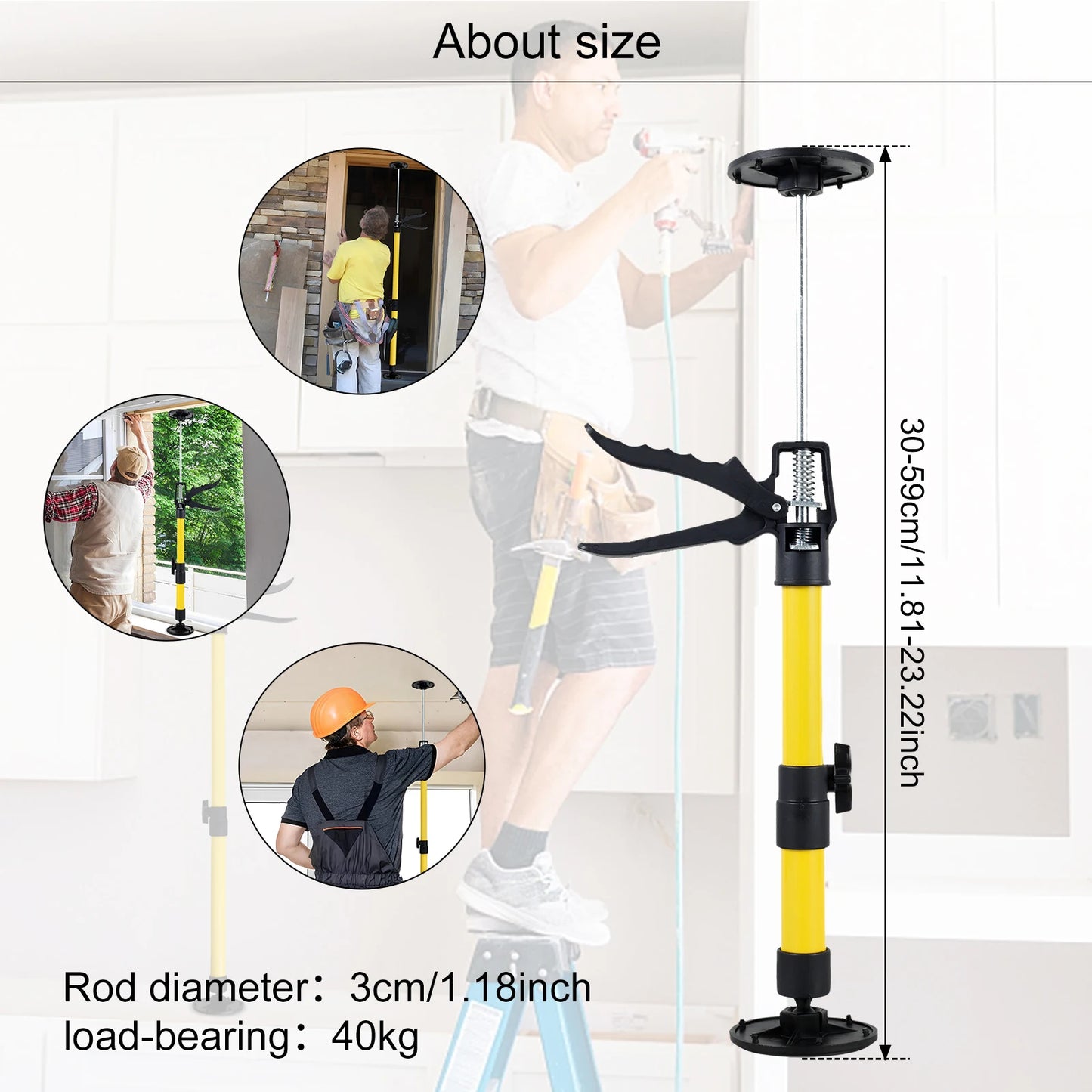 2Pcs Telescopic Support Rod Hand Lifting Jack Tool Set - Jimmys Supplies