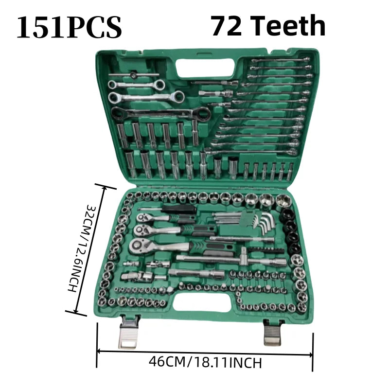 72 Teeth 151/216PCS Professional Auto Repair Tool Set - Jimmys Supplies