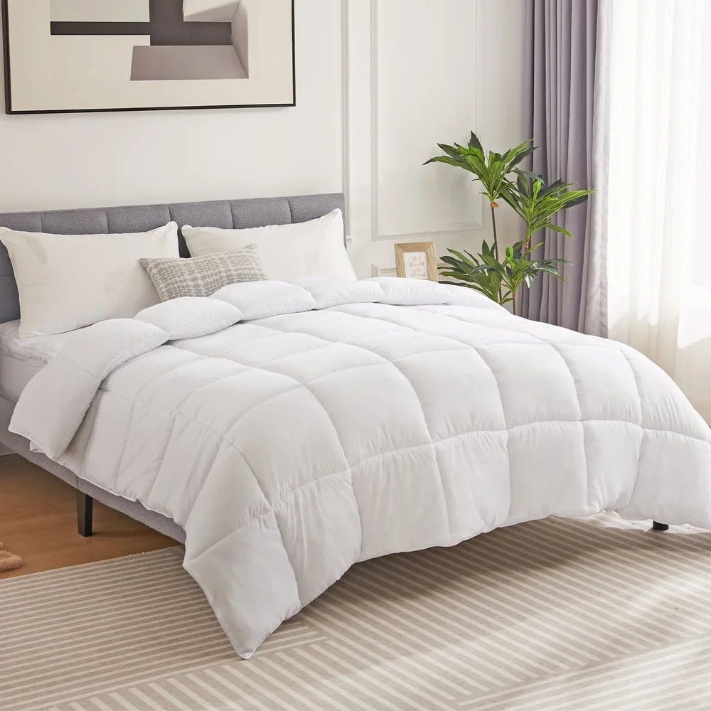 Lightweight Down Alternative Duvet Insert Queen Size Comforter Hypoallergenic Soft Breathable Bedding with Corner Tabs Easy Use