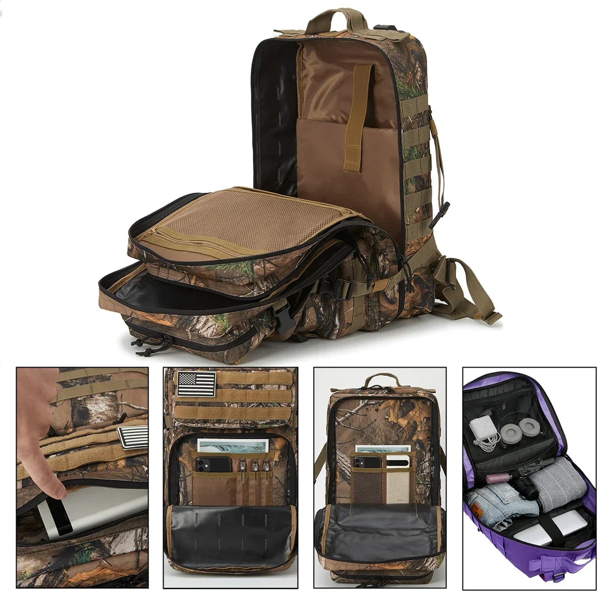 45L Hunting Large Capacity Outdoor Tactical Backpacks for men/Women 3 Days Gym Hiking Ba For Trekking Camping daypack back pack - Jimmys Supplies