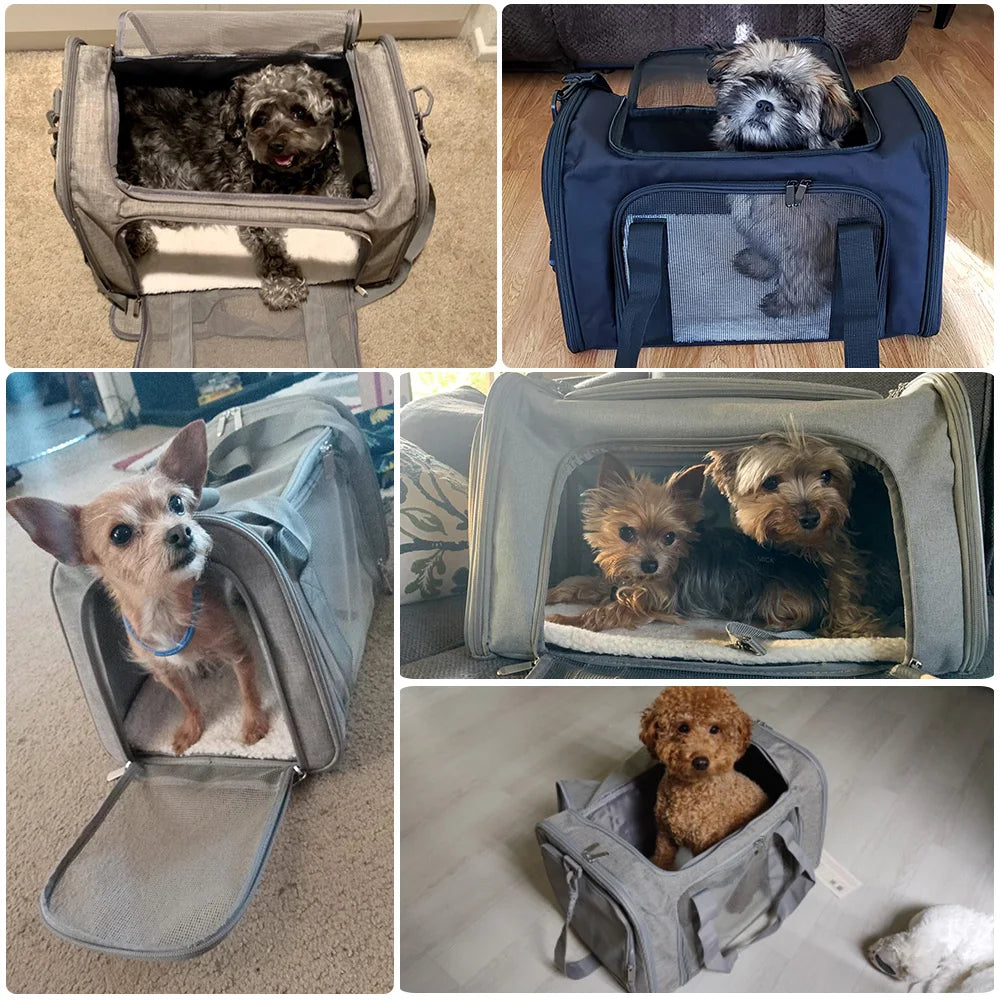 Dog Carrier Bag Soft Side Backpack Cat Pet Carriers Airline Approved - Jimmys Supplies