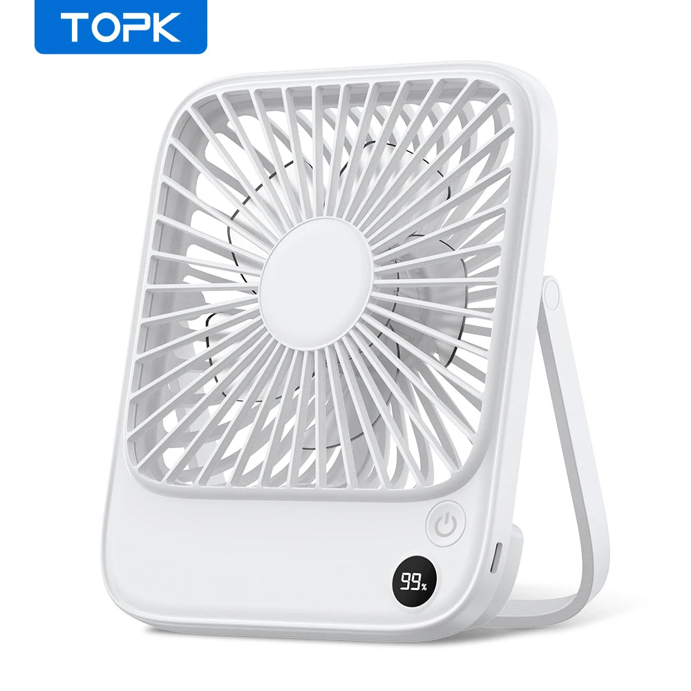 TOPK Rechargeable Portable Fan Electric Mini Fan for Home - Jimmys Supplies