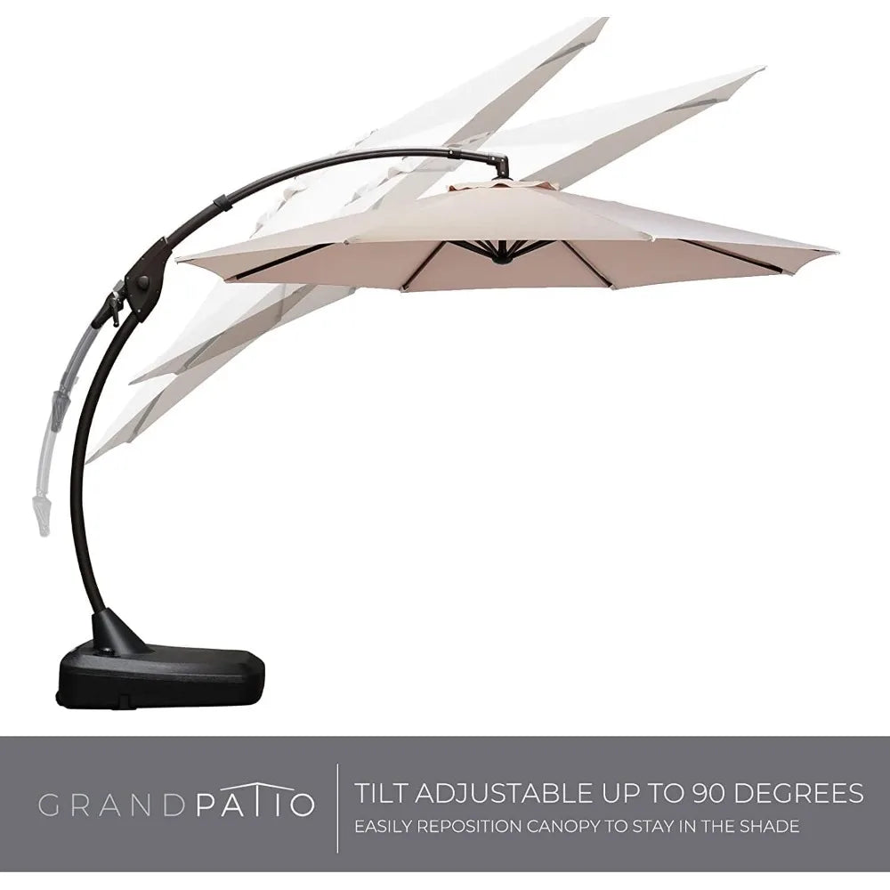Grand Patio 11FT Cantilever Umbrella with Base for Outdoors - Jimmys Supplies