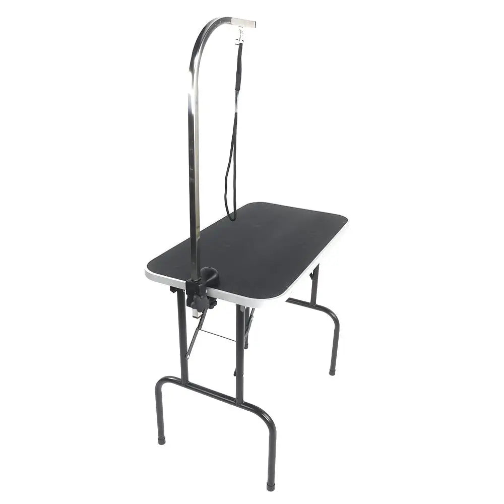 32-Inch Foldable Black Pet Grooming Table with Adjustable Arm - Jimmys Supplies