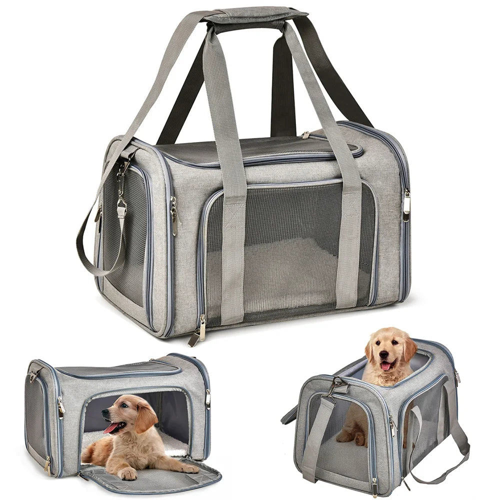 Dog Carrier Bag Soft Side Backpack Cat Pet Carriers Airline Approved - Jimmys Supplies