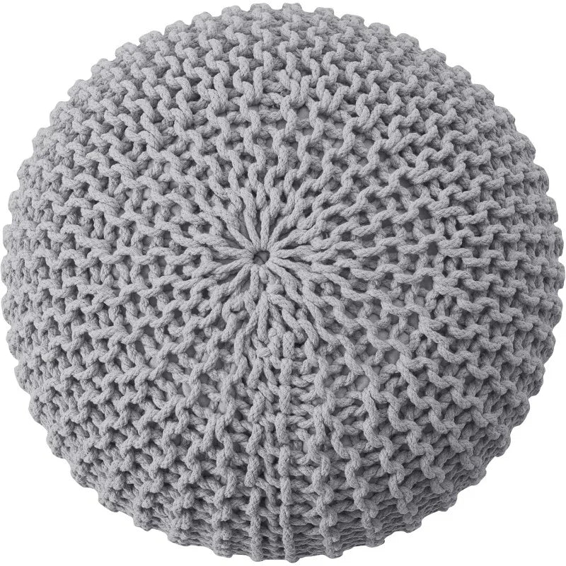 Pouf Ottoman Foot Rest Stuffed 20 Inch Cozy Cotton Pouf - Jimmys Supplies