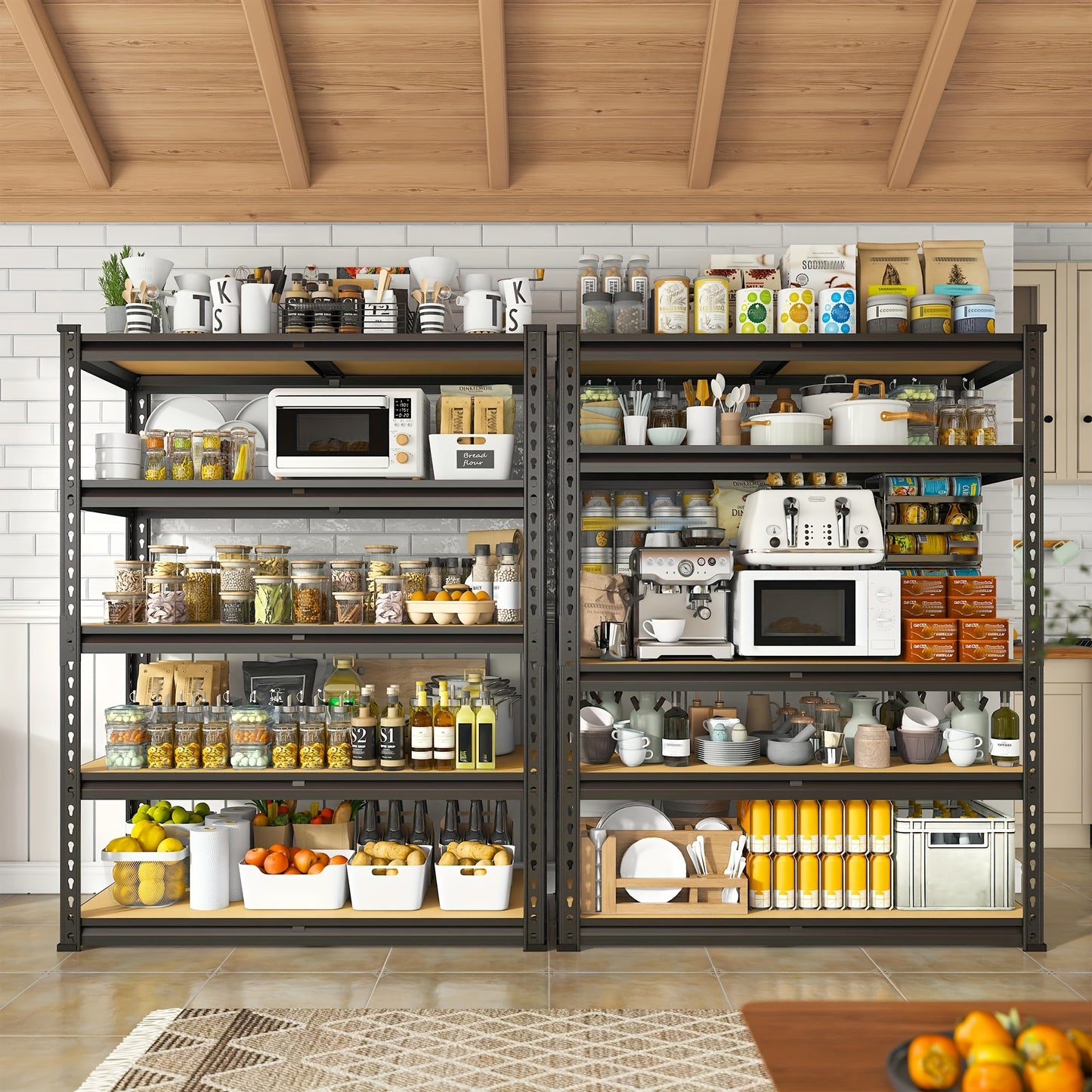 Heavy Duty 5 Tier 2000 Pounds Metal Shelving Unit Adjustable Garage Storage Rack 72 Inches High 35.5 Inches Wide 15.8 Inches Deep Utility Shelf For Basement Pantry Closet - Jimmys Supplies