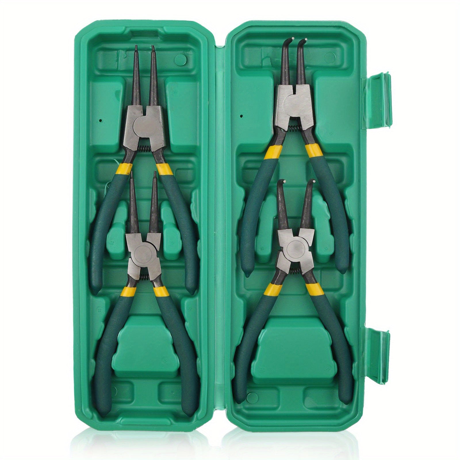 4 Pieces Snap Ring Pliers Set Heavy Duty Circlip Pliers Kit 7 Inch Snap Ring Removal Tool Retaining Straight Bent Lock Ring Pliers Set with Storage Case - Jimmys Supplies