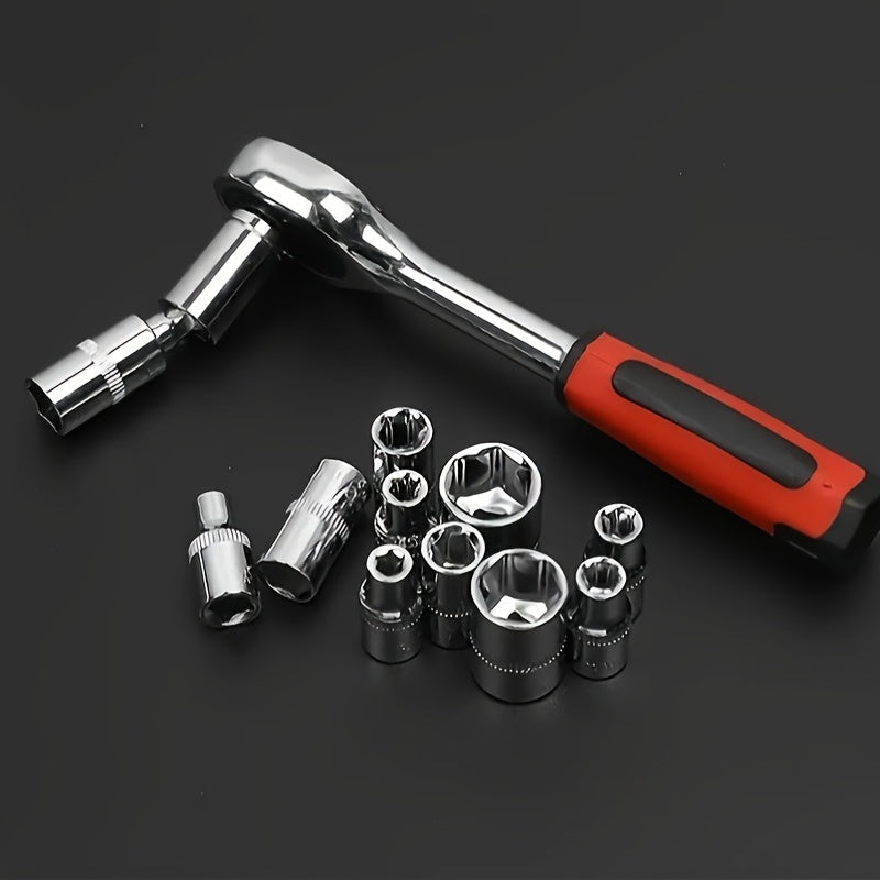 53 Piece 216 Piece Cr-V Impact Socket Set 3/8 Inch Drive 6 Point Design SAE 5/16 Inch to 3/4 Inch and Metric 8 to 22mm Sizes Includes Ratchet Handle Extension Bar Joint and Gloves - Jimmys Supplies