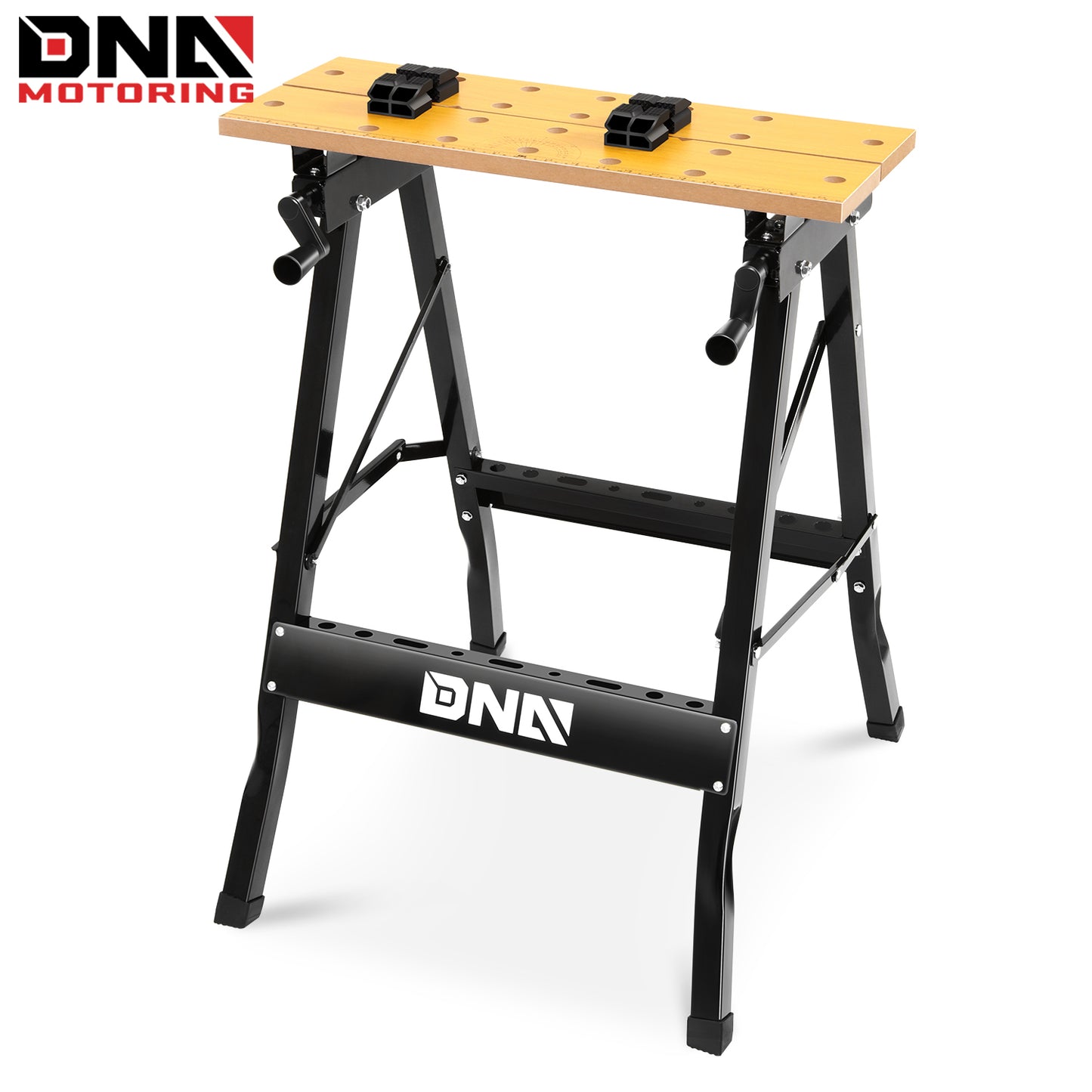 DNA MOTORING Adjustable Portable Foldable Workbench with Measuring Ruler and Protractor for Garage Home DIY and Carpentry - Jimmys Supplies