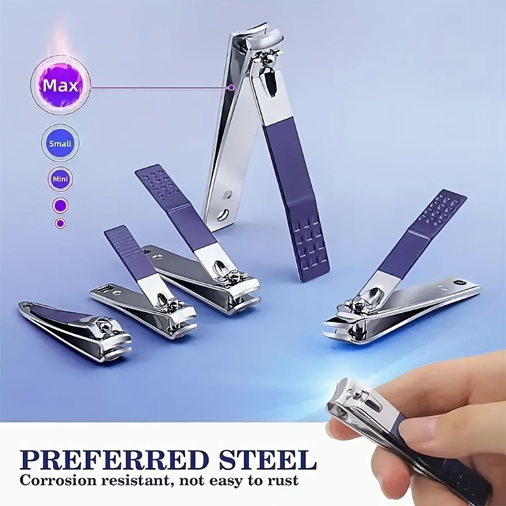 30 Pieces Professional Nail Care Kit Blue Manicure Set with Nail Clippers Cuticle Scissors and Nail Files Portable Travel Case Pedicure Tools for Home and Travel Use - Jimmys Supplies