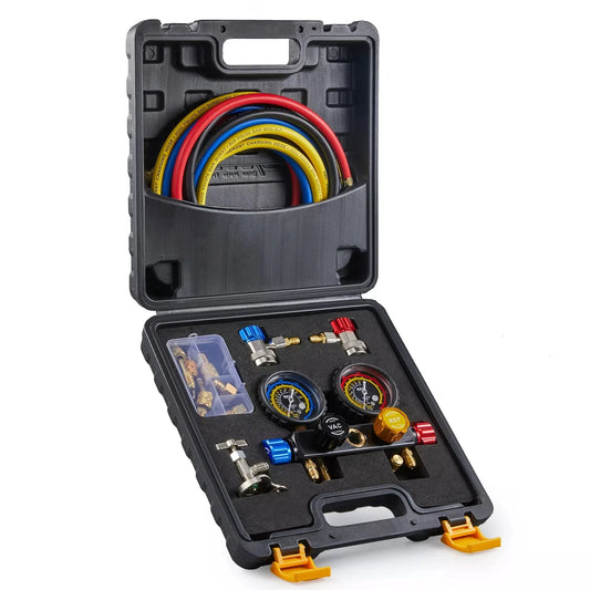 OMT 4 Way AC Gauge Set Professional A/C Manifold Gauge Kit - Jimmys Supplies