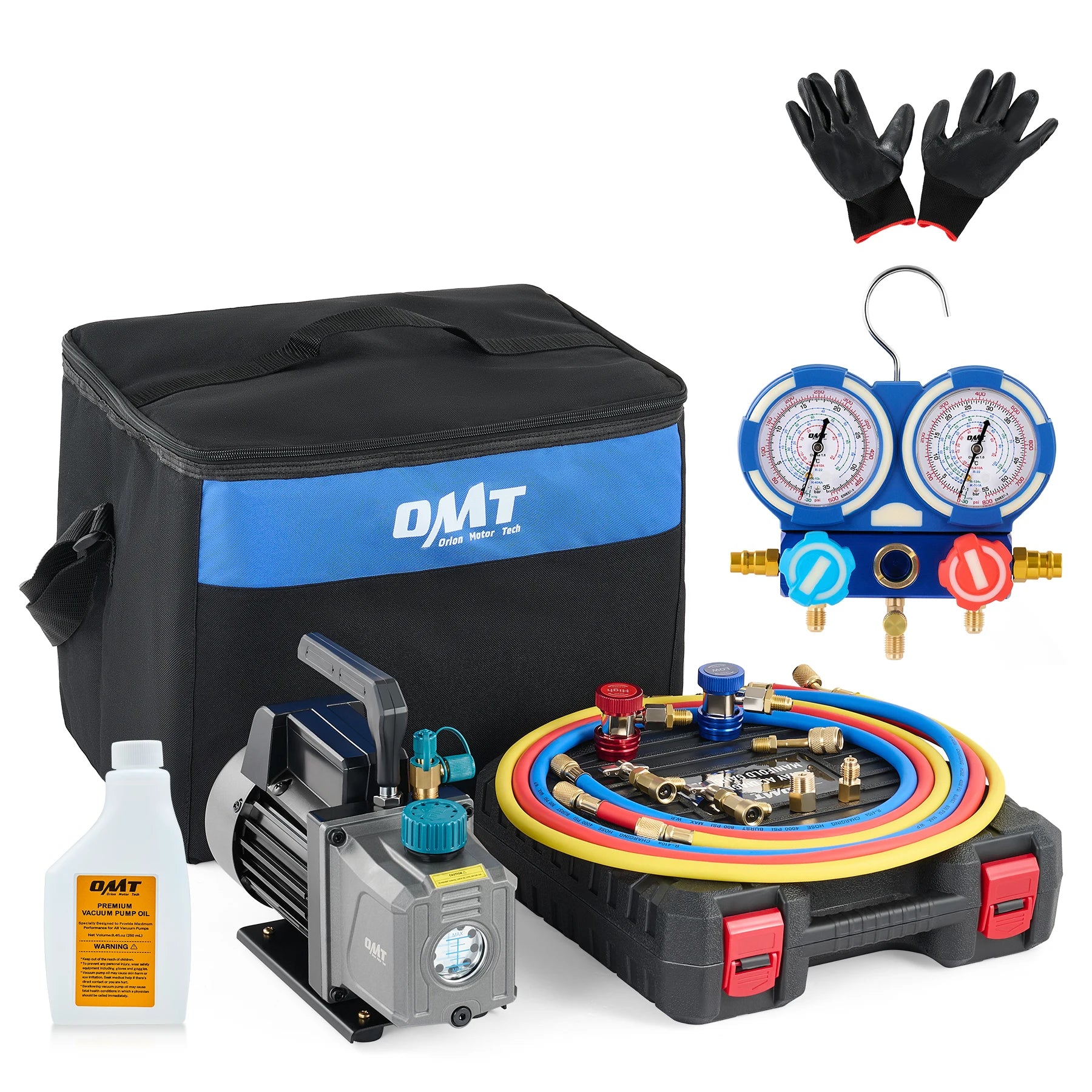OMT Combo 3.5cfm 1/4hp Air HVAC Vacuum Pump Kit - Jimmys Supplies