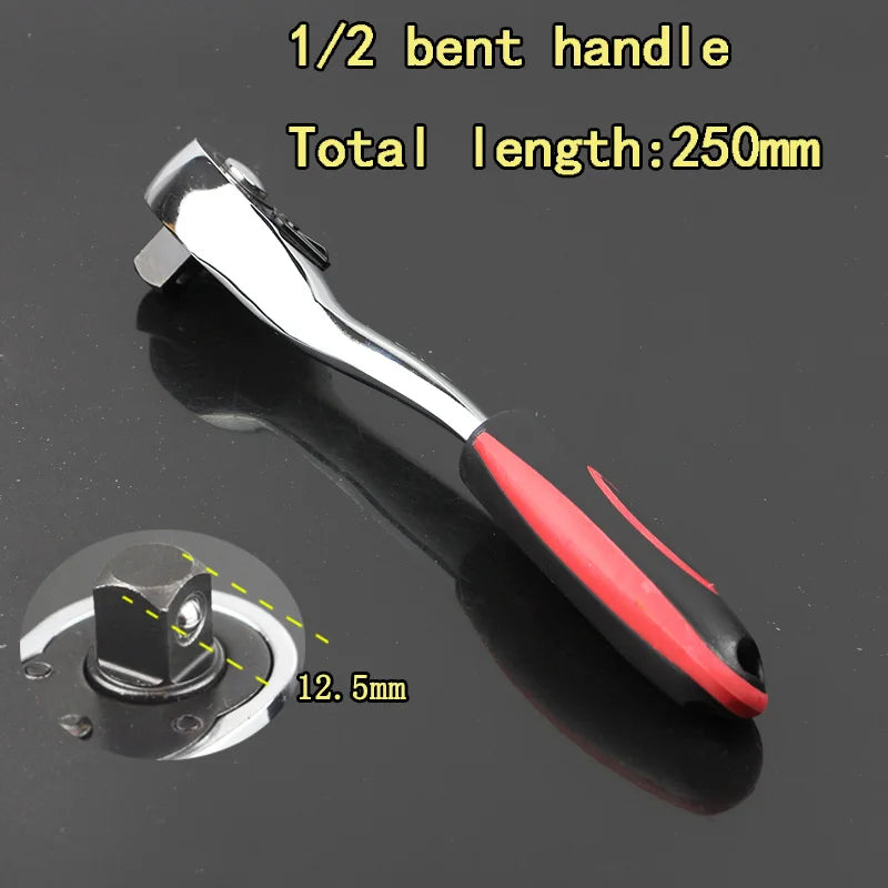 72teeth 1/4" 3/8" 1/2" adjustable extension ratchet handle wrench long rotating telescopic socket ratchet wrench spanner