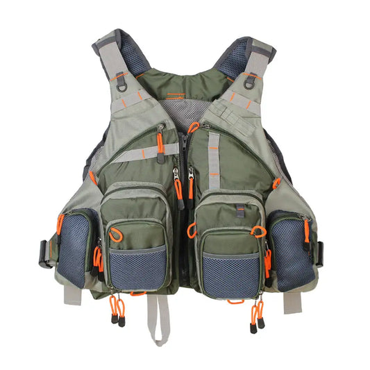 Men's Adjustable Fly Fishing Vest Outdoor Trout Pack Mesh Tackle Bag Jacket - Jimmys Supplies