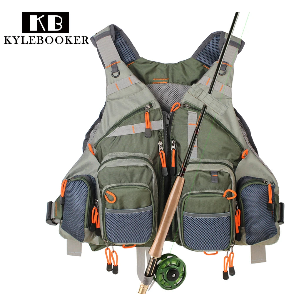Men's Adjustable Fly Fishing Vest Outdoor Trout Pack Mesh Tackle Bag Jacket - Jimmys Supplies