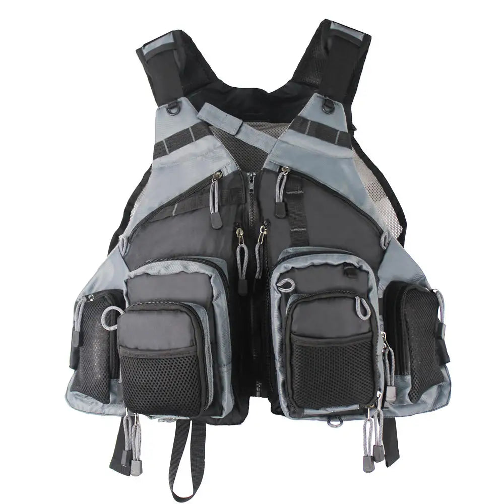 Men's Adjustable Fly Fishing Vest Outdoor Trout Pack Mesh Tackle Bag Jacket - Jimmys Supplies