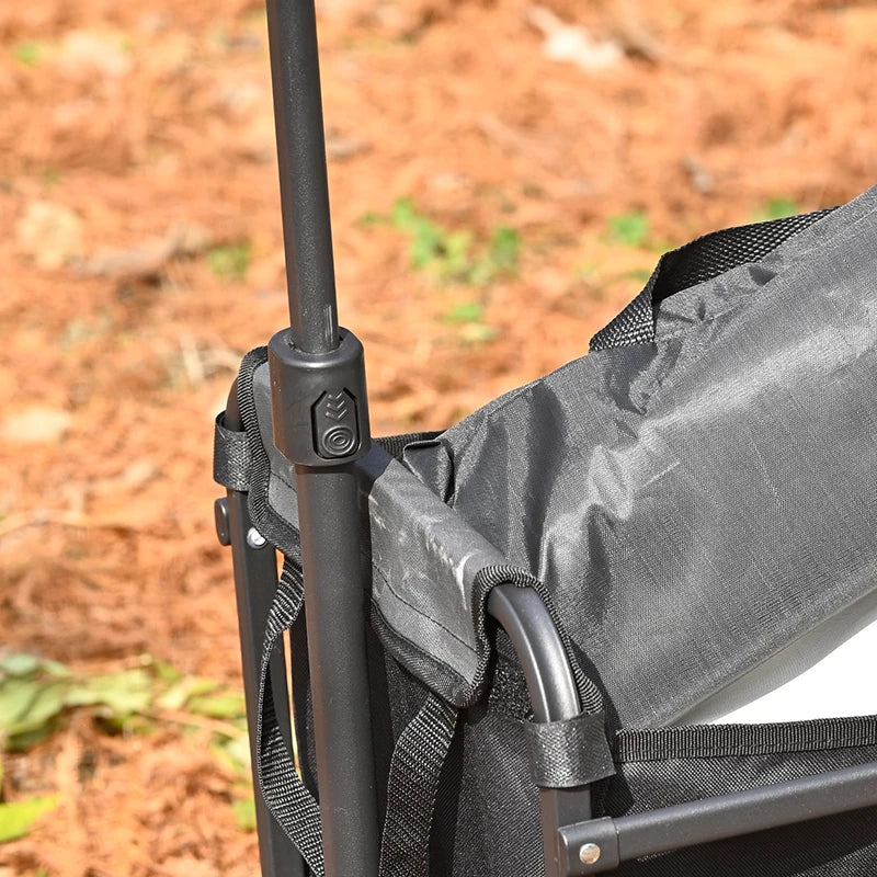 Collapsible Folding Utility Beach Wagon Cart Heavy Duty Large Capacity Fold Wagon Outdoor Trolley Portable Camping Cart