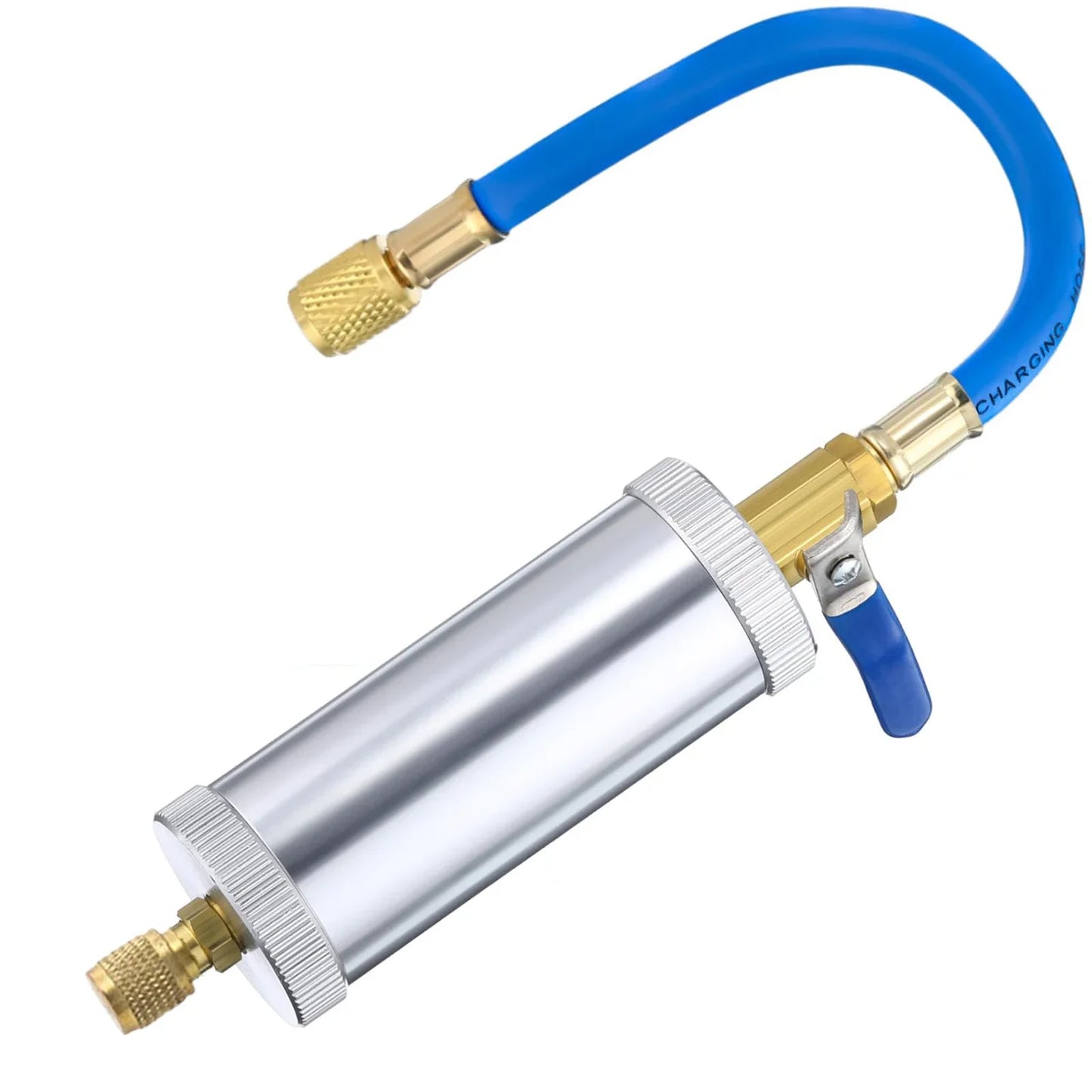 Oil Injector Tool R134A Compressor Oil Injector 1/4" SAE Connector R12 R22 Refrigerant System Automotive A/C Dye Injector Tool