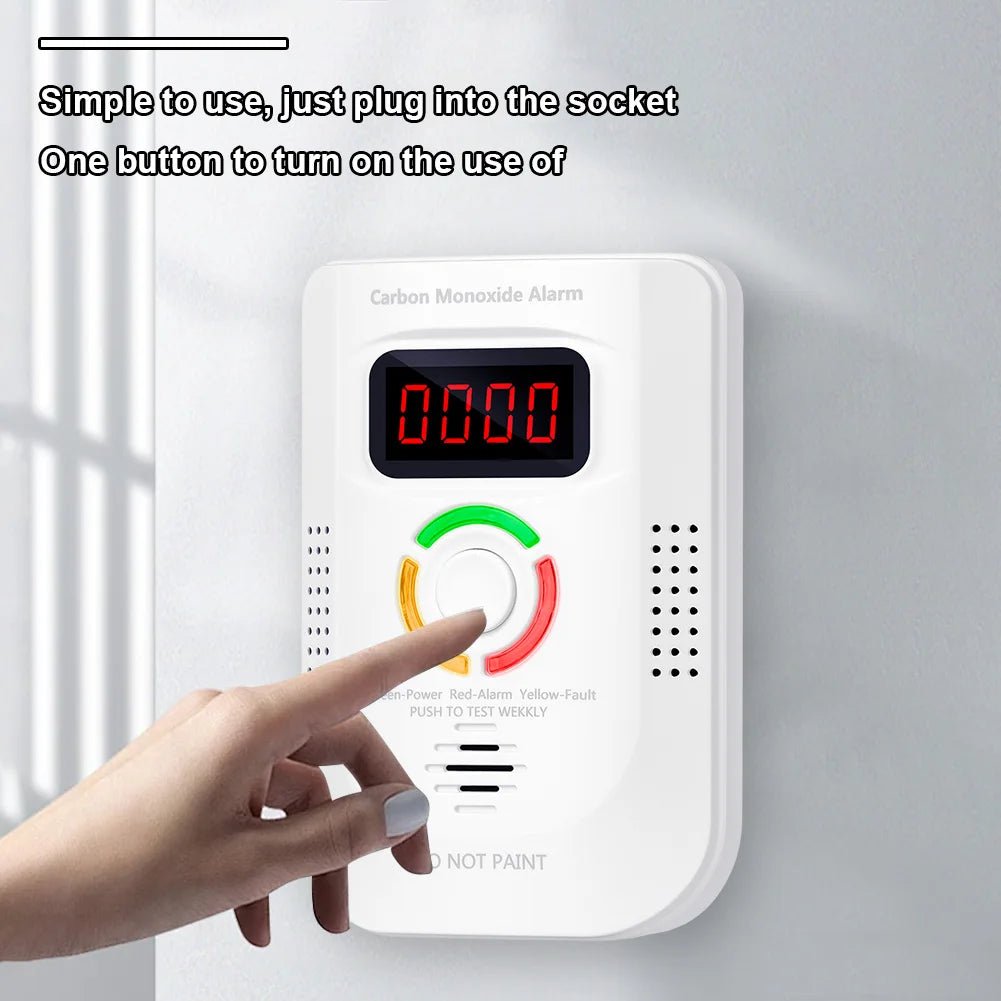 Home Security Combustible Gas Leakage Sensor LPG Propane Butane Methane Natural Gas Detector CO Carbon Monoxide Alarm Fireproof - Jimmys Supplies