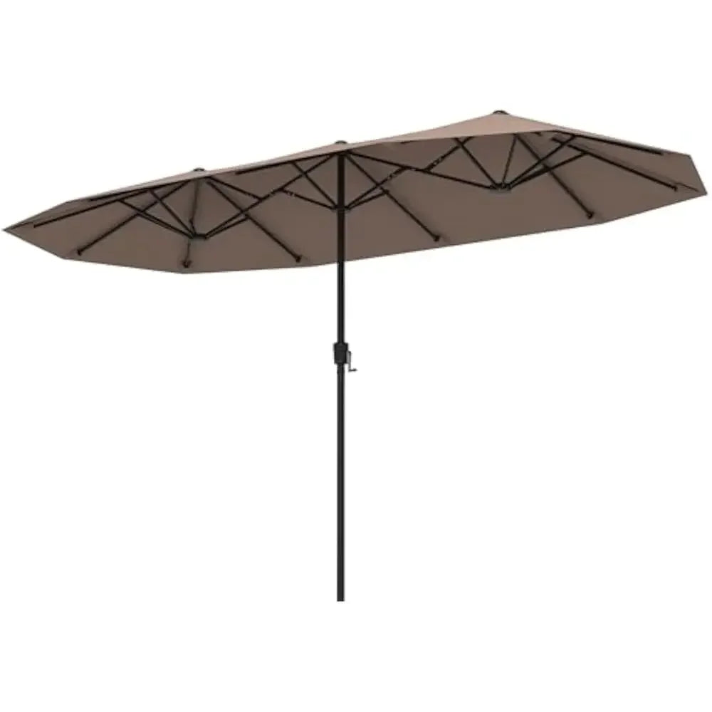 13 FT Large Patio Umbrella, Outdoor Double-Sided Table Market Umbrellas w/Crank Handle, 12 Heavy-Duty Ribs, 13 FT Patio Umbrella - Jimmys Supplies