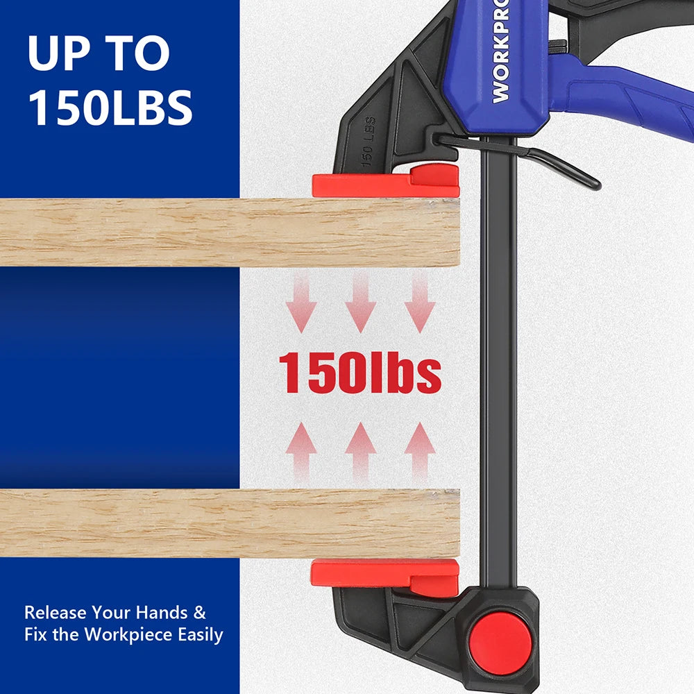 WORKPRO 4 Piece Bar Clamp Set Woodworking F Clamp Set - Jimmys Supplies