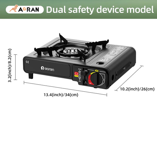 Cassette Stove Household Outdoor Portable Stove Grill 2900W High Fire Gas Stove Suitable for Outdoor Camping Kitchen Barbecue - Jimmys Supplies