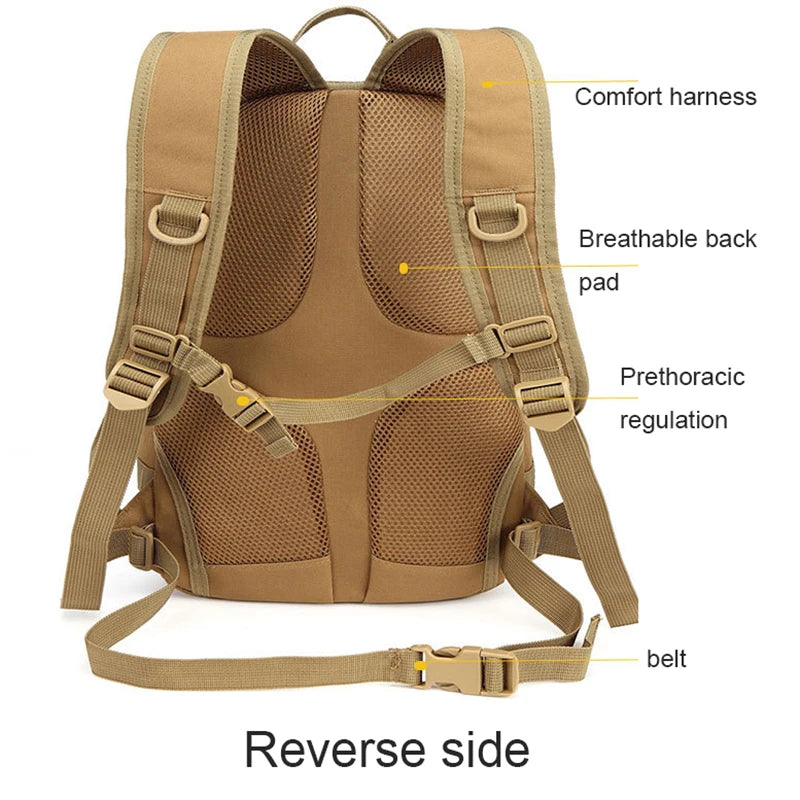 Oulylan Outdoor Tactical Backpack Rucksack Men Waterproof Sport Travel Backpack Camping Fishing Hunting Bag - Jimmys Supplies