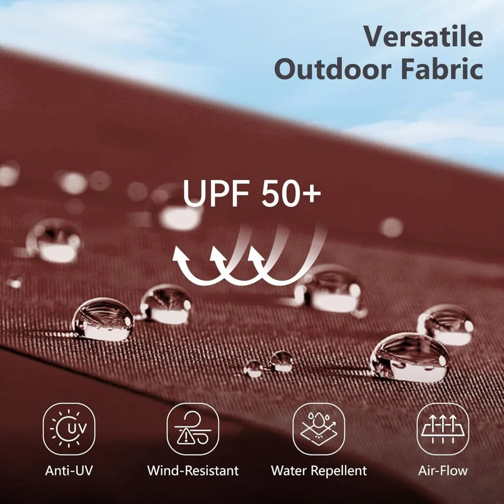 15ft Double Sided Patio Umbrella with Base Included, Outdoor Large Rectangular Market Umbrellas with Crank Handle - Jimmys Supplies