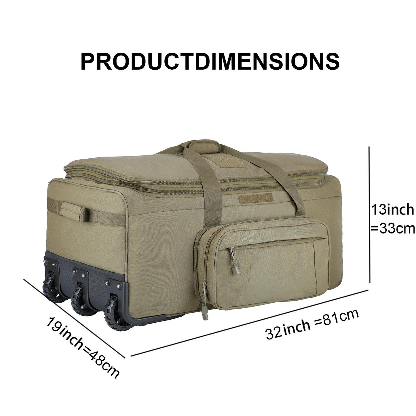 LQARMY 124L Outdoor Camping Travel Bag Large Trolley Case Waterproof Nylon Practical Travel Handbag Storage Luggage Bag